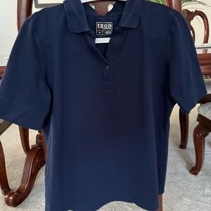 Womens IZOD polo blue size L